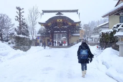 Walking on the snow Stock Photos