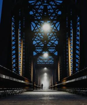 Walking Spooky Bridge Stock Photos