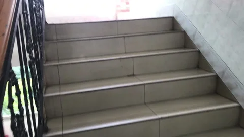 Walking on stairs Stock Footage 133317491