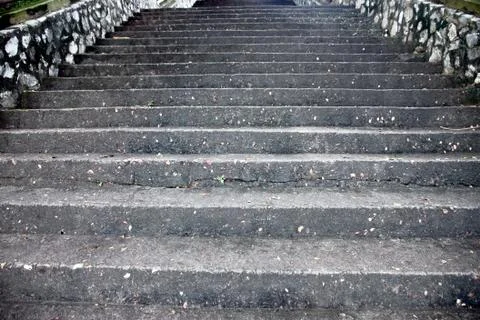 Walking stairs made ??of stone. Foto stock