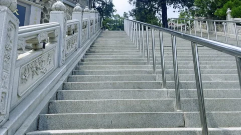 Walking Up Steep Steps Stock Footage 314596406