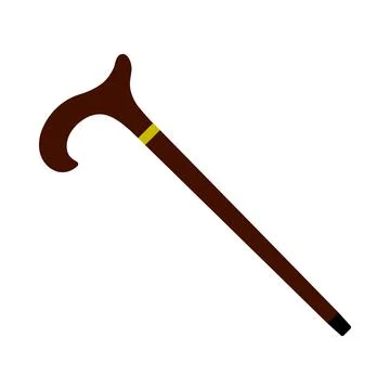 Walking Stick Icon Illustration