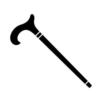 Walking Stick Icon Illustration