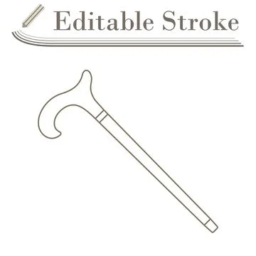 Walking Stick Icon Illustration