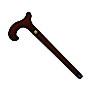 Walking Stick Icon Illustration