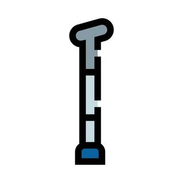 Walking stick providing mobility assistance and health support Stock Illustration