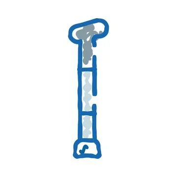 Walking stick providing mobility assistance and support Stock Illustration