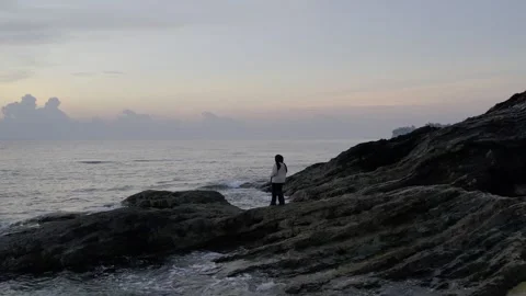 Walking to stone Video stock 259255468