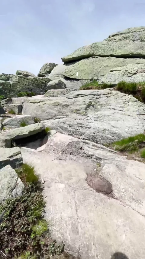 Walking on Stone Mountain Stock Footage 251040622