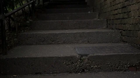 Walking up stone steps Video stock 115415233