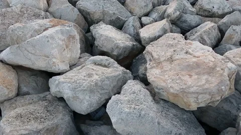 Walking on the Stones Stock Footage 239947857