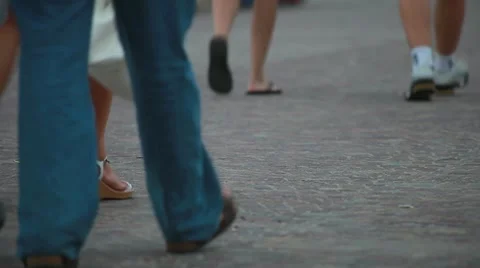 Walking on the street Stock Footage 8574720