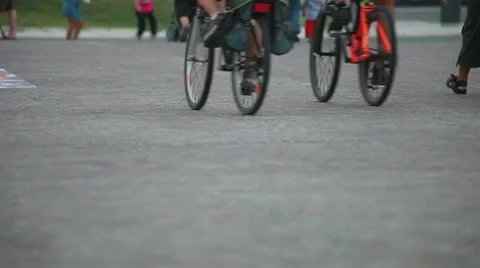 Walking on the street Stock Footage 8600526