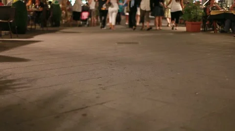 Walking on the street Stock Footage 8600578