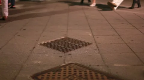 Walking on the street Stock Footage 8600600