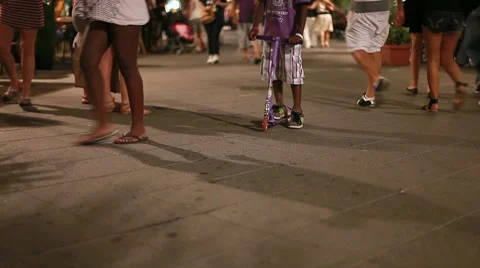 Walking on the street Stock Footage 8600611