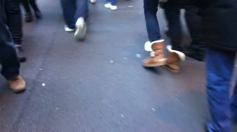 Walking on the street Stock Footage 10747653