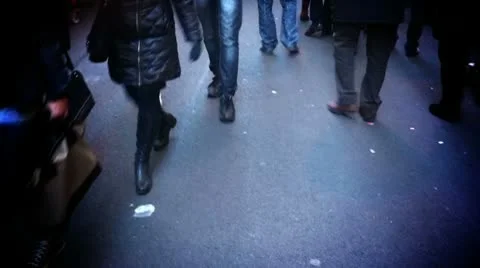 Walking on the street Stock Footage 10747708