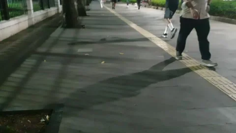 Walking on the street Stock-Footage 243154093