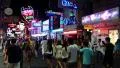 Walking Street - red-light district in Pattaya, Thailand HD Footage