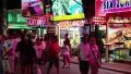 Walking Street - red-light district in Pattaya, Thailand HD Footage