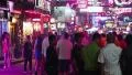 Walking Street - red-light district in Pattaya, Thailand HD Footage