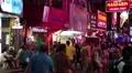 Walking Street - red-light district in Pattaya, Thailand HD Footage