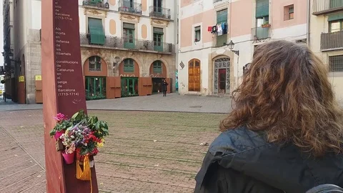Walking At The Streets Of Barcelona Stock Footage 102393094