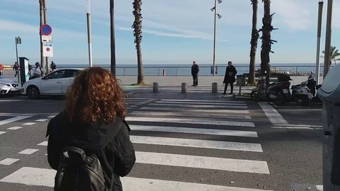 Walking At The Streets Of Barcelona Stock Footage 102394809