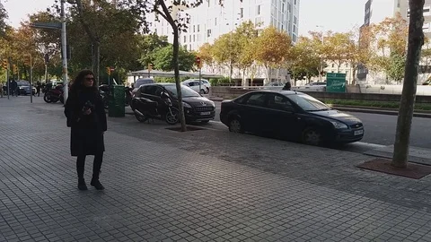 Walking At The Streets Of Barcelona Stock Footage 102394835