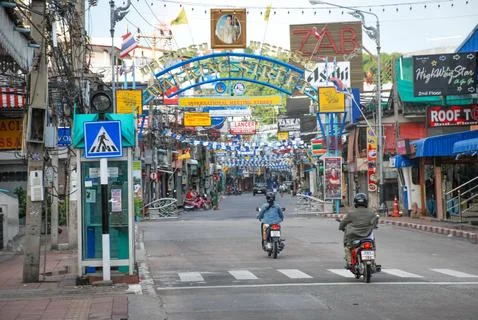 Walking streets in Pattaya Thailand. Stock Photos