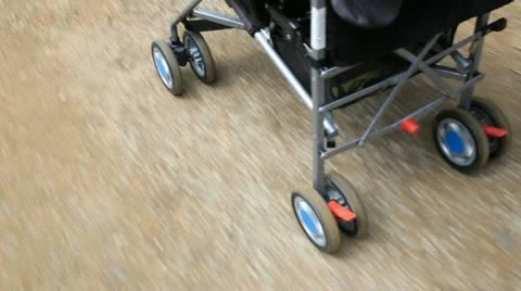 Walking with the stroller Stock Footage 12391401