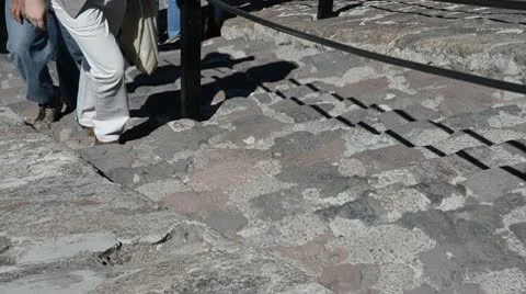 Walking up the sun pyramid Video stock 10734538