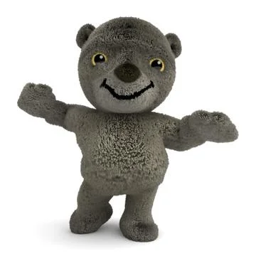 Walking teddy bear Stock Illustration