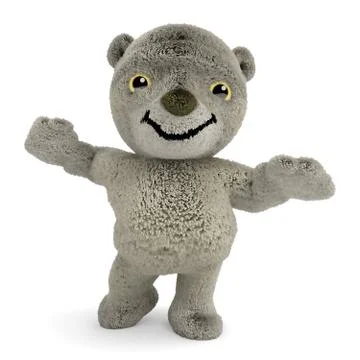 Walking teddy bear Stock Illustration