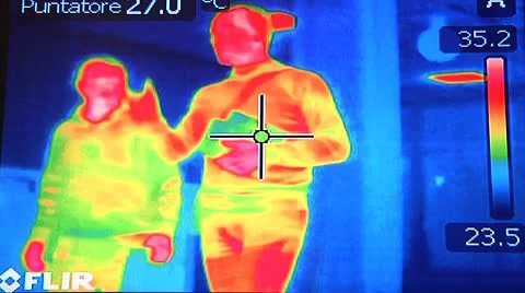 Walking. Thermoinfrared. Видео 8954621