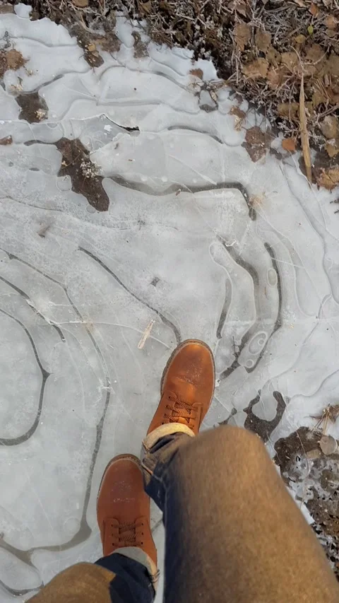 Walking on thin ice Video stock 200958491