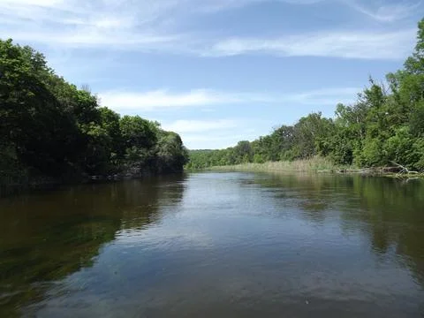 Walking on things by the river Stock Photos