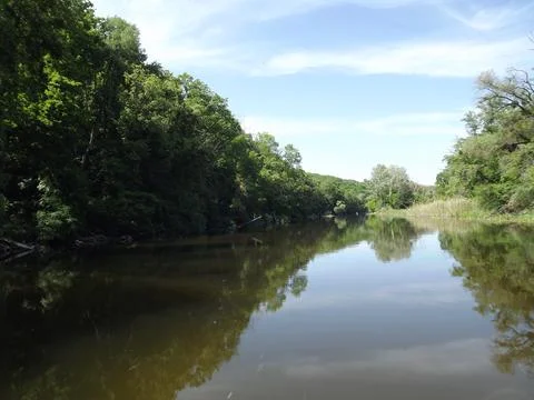 Walking on things by the river Stock Photos