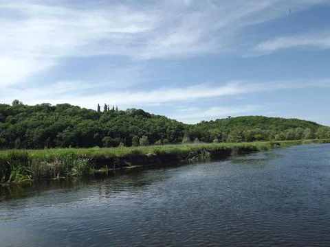 Walking on things by the river Stock Photos
