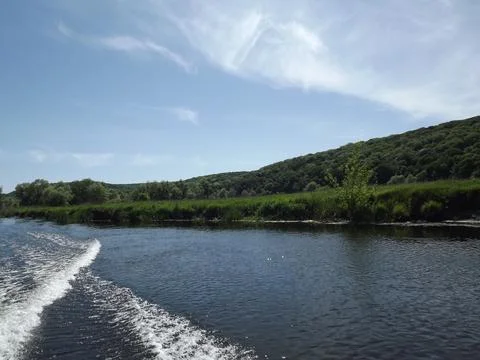 Walking on things by the river Stock Photos