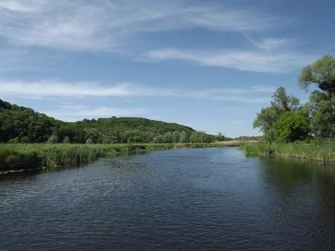 Walking on things by the river Stock Photos