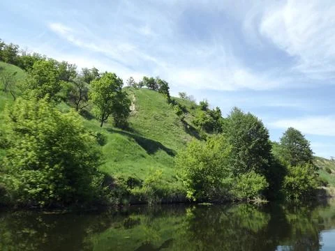 Walking on things by the river Stock Photos