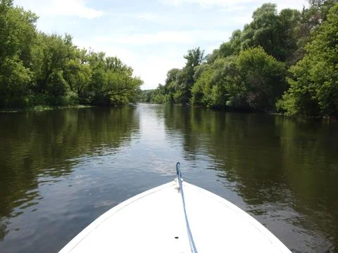 Walking on things by the river Foto stock