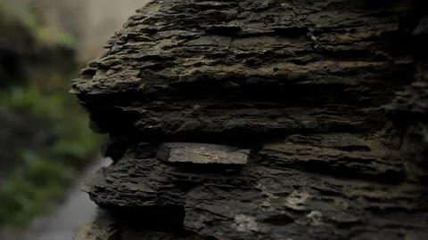Walking through abandoned Castle ruins Stock Footage 113302887