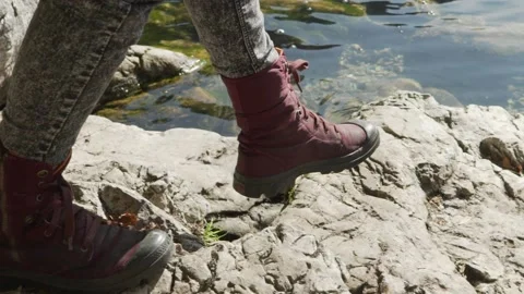 Walking through Alpine rain forest in Germany Stock Footage 168389687