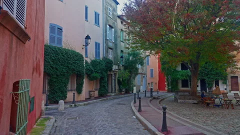 Walking through the ancient streets of the historic center of Saint-Tropez on Stock Footage 305099979