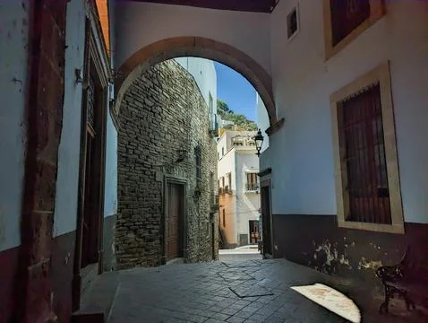 Walking Through Archways Stock Photos