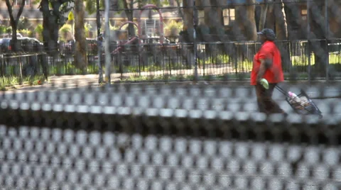 Walking through bronx Stock Footage 33750703