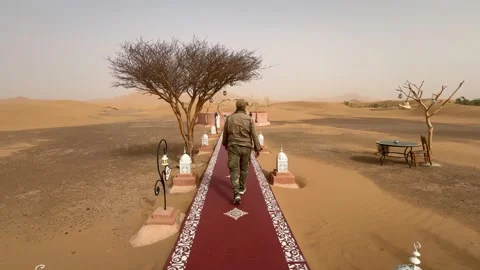 Walking through the camp Stock Footage 289330227